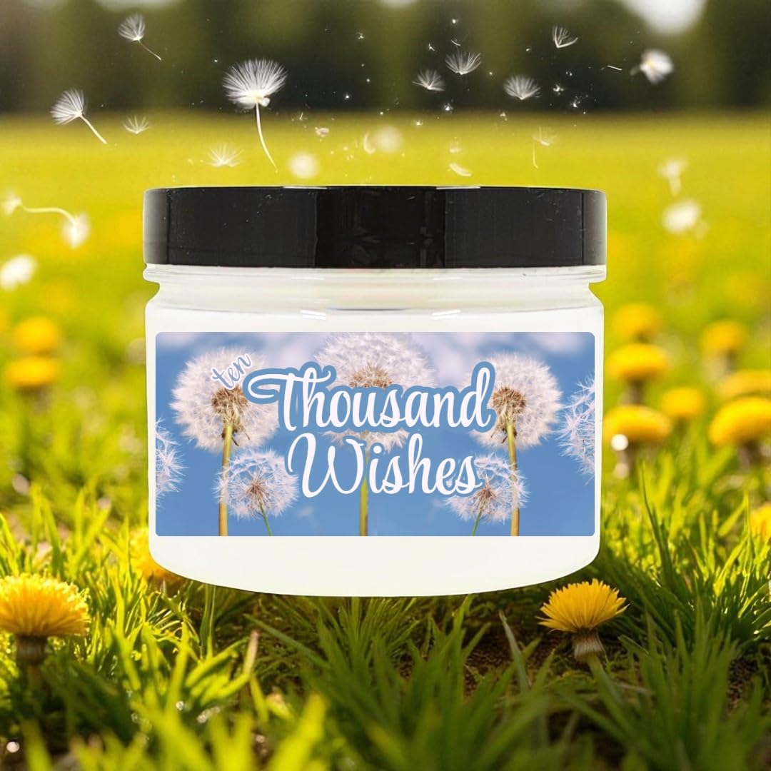 Scented Body Powder for Men & Women Scented Ten Thousand Wishes, Bath Perfume Dusting Powder with Fragrance & Essential Oils, Talc Free, 8oz Container, Made in USA