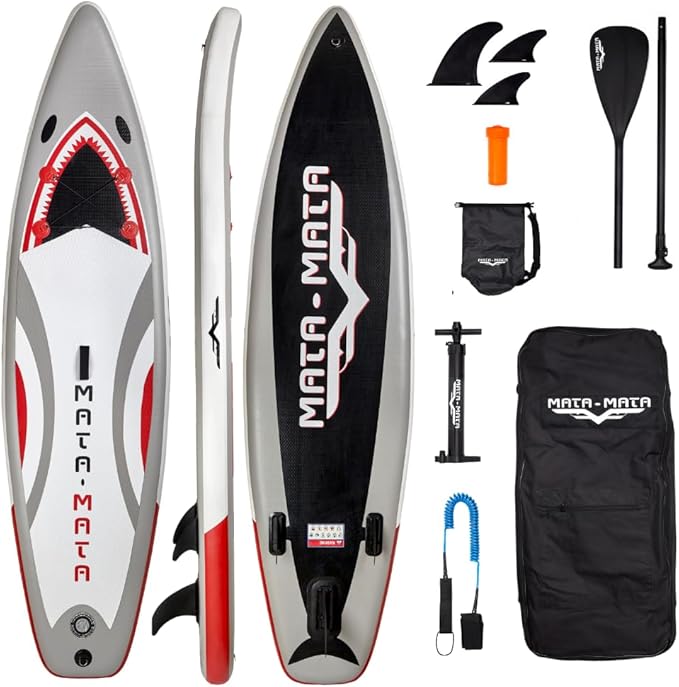 MATA MATA 10' Stand Up Paddle Board with Premium SUP Accessories & Backpack Non-Slip Deck Waterproof Bag Leash Paddle and ...