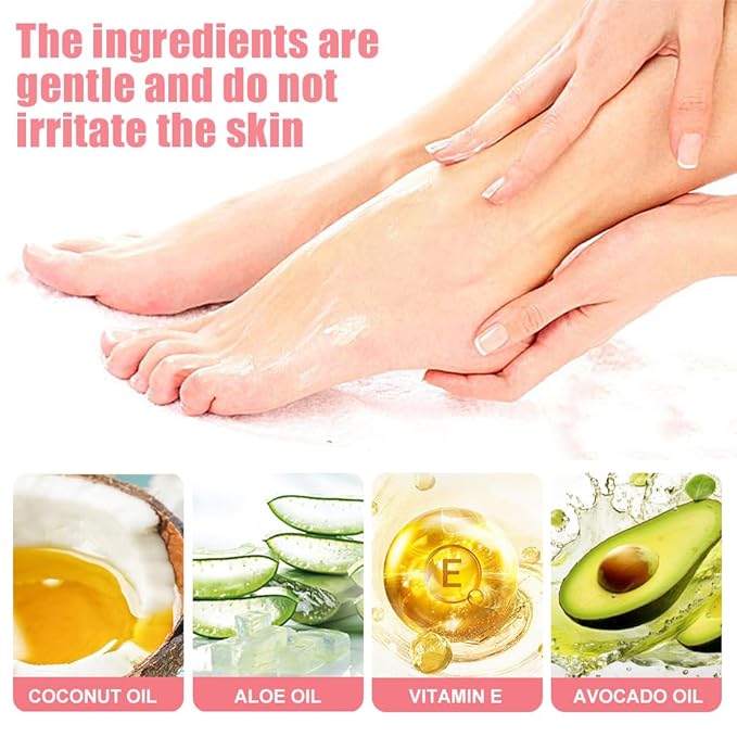 2Pcs Peach Scented Foot Care Set, Hydrating Anti-Cracking Heel Balm Stick for Dry Cracked Skin, Nourishing Softening Treatment