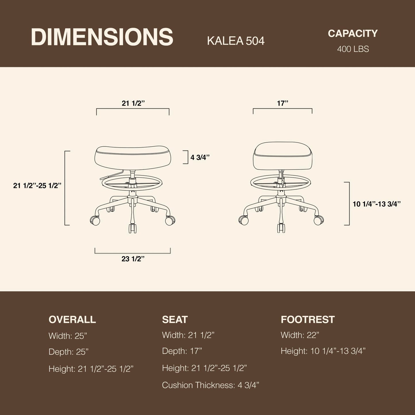 DR.LOMILOMI Pneumatic Swivel Rolling Saddle Stool 504 Kalea with Adjustable Foot Ring for Clinic SPA Tattoo and Home (Urban Taupe, Standard)