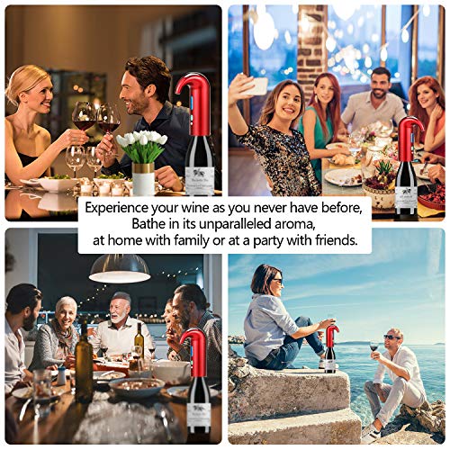 Wine Aerator Electric Wine Decanter – Easy One Touch Red & White Wine Accessories, Ideal for Beginners and Enthusiasts, Sp...