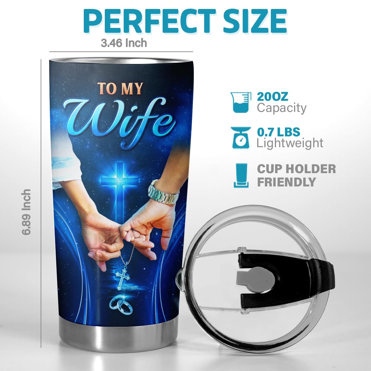 Pawfect House To My Wife Tumbler, Anniversary Birthday Gifts For Wife Women, 20 Oz Stainless Steel Tumbler With Lid, Husband To Wife Drinkware, Religious Love Coffee Mug, Wife Gifts From Husband