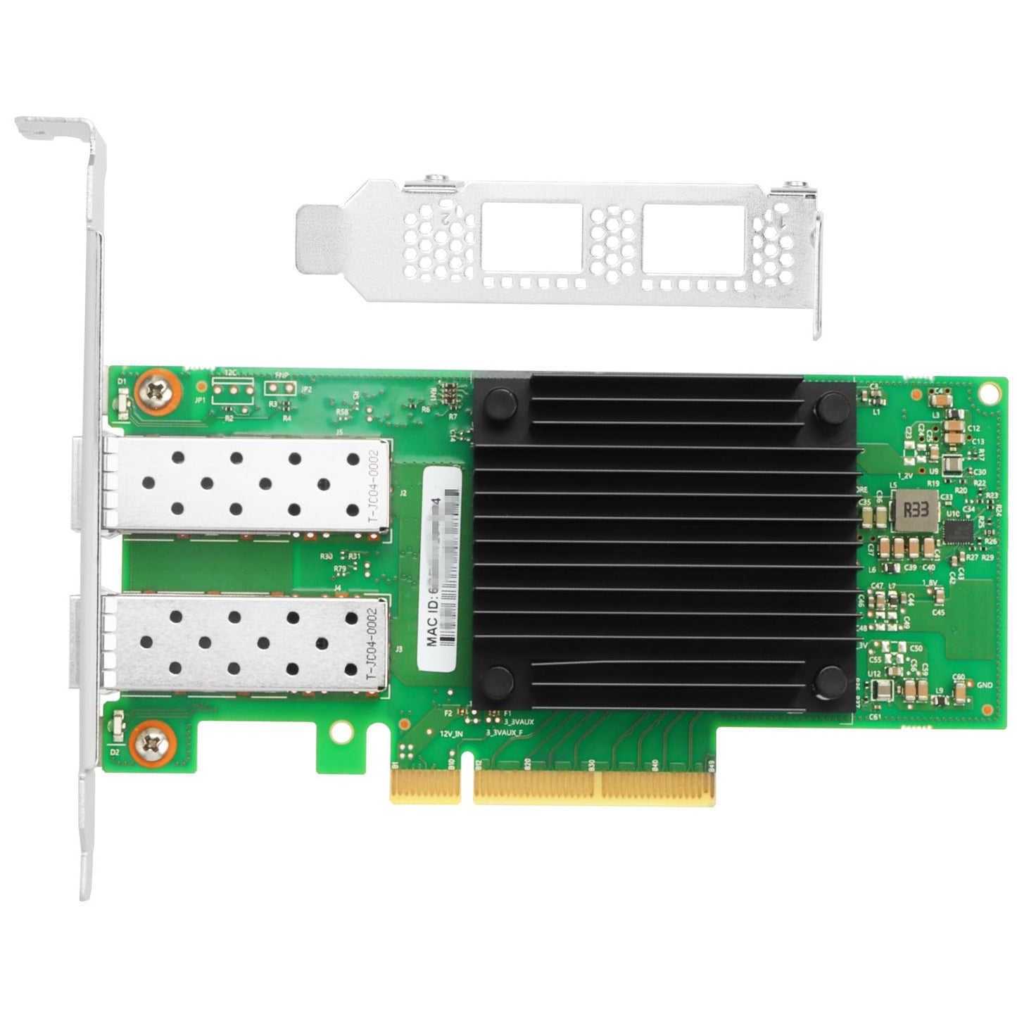 Vogzone 25Gbe Nic Card For Mellanox Mcx512A-Acat, Pcie 3.0 X8 25Gb Ethernet Nic With Mellanox Connectx-5 En Chipset, Dual Sfp28