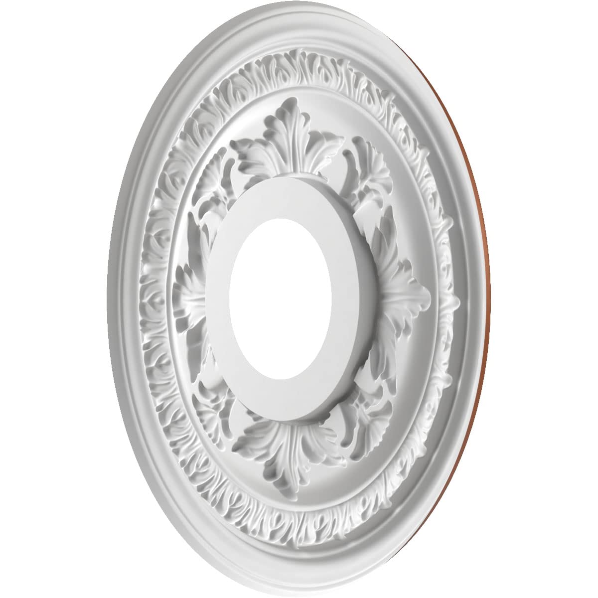 Ekena Millwork Cmp13Babco Baltimore Thermoformed Pvc Ceiling Medallion (Fits Canopies Up To 5 1/4), 13Od X 3 1/2Id X 3/4P, Brigh