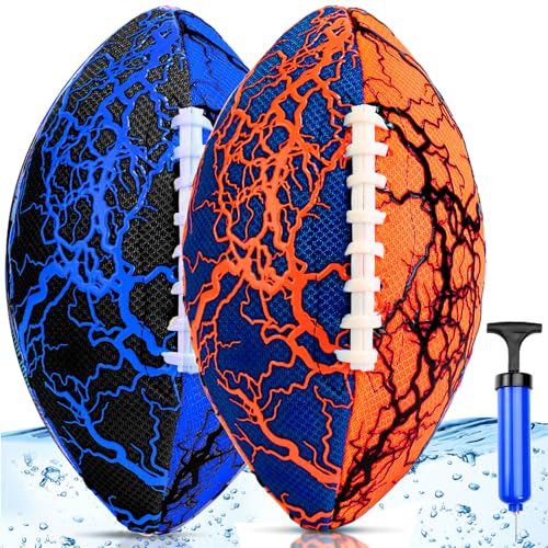 Jasonwell Pool Beach Water Football - 2Pack Strong Grip Waterproof Football for All-Weather Play Pool Toys Beach Games Out...
