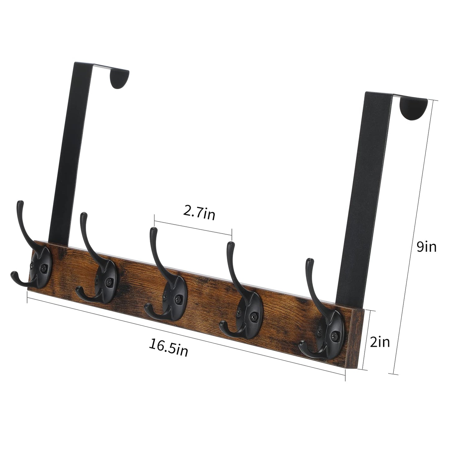 YINMIT Over The Door Hooks, Wooden Door Hanger, Door Hanger Hook, Over The Door Towel Rack, Door Coat Hanger, Door Coat Rack, Door Hooks for Hanging Towels, Clothes, Hats