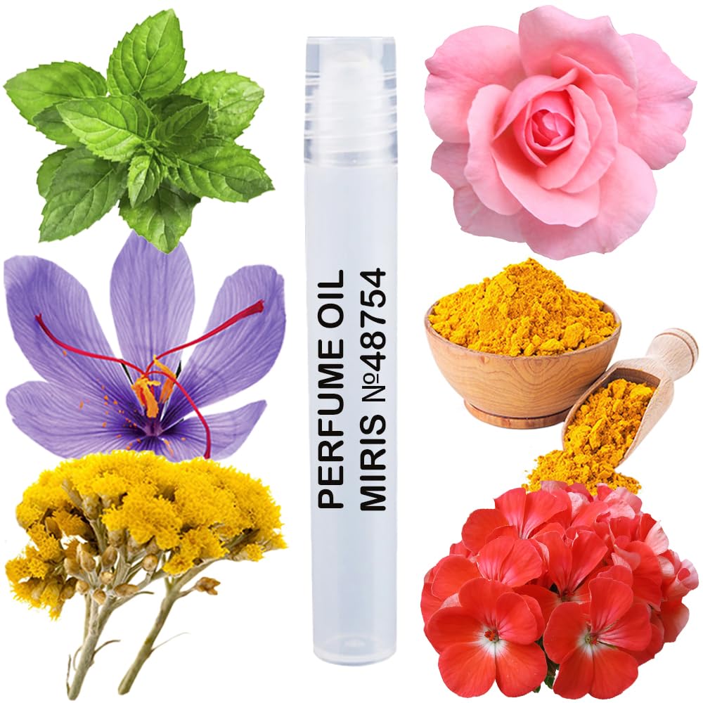 MIRIS No. 48754, Inspired by Rose Sapphire, Long-Lasting Unisex Perfume Oil for Women & Men Roll-On, Rollerball 0.34 Fl Oz / 10 ml