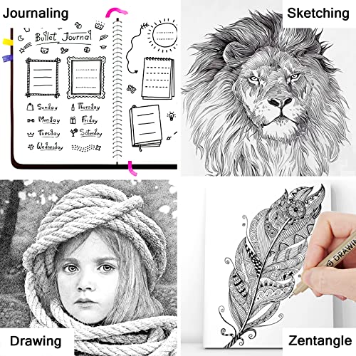 Muchcute Micro Fineliner Drawing Art Pens: 12 Black Fine Line Waterproof Ink Set Artist Supplies Archival Inking Markers L...