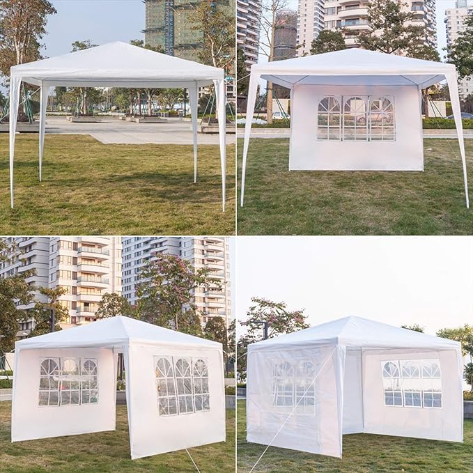 10/20/30ft Party Tent Wedding Patio Gazebo Outdoor Carport Canopy Shade with/Without Side Removable Walls, Party Wedding B...