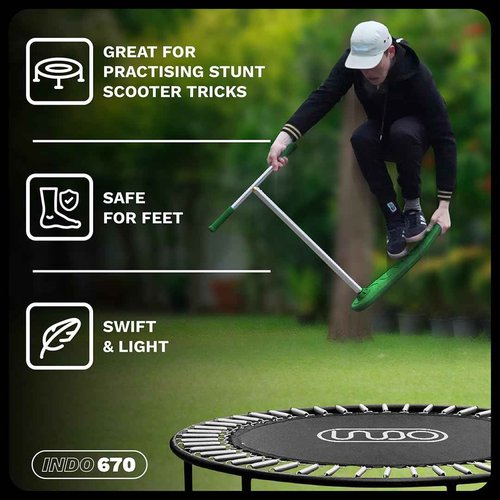 The Indo Trick Scooter - Indo Trampoline Scooter - Stunt Scooter for Teens, Kids, Adults - Pro Trick Indoors and Outdoors for Beginners and Professionals
