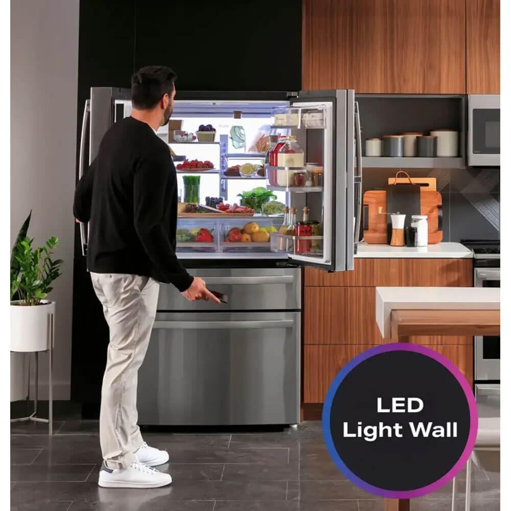 GE Profile PVD28BYNFS 36" 4-Door French Door Refrigerator with 27.6 cu. ft. Total Capacity in Fingerprint Resistant Stainless Steel