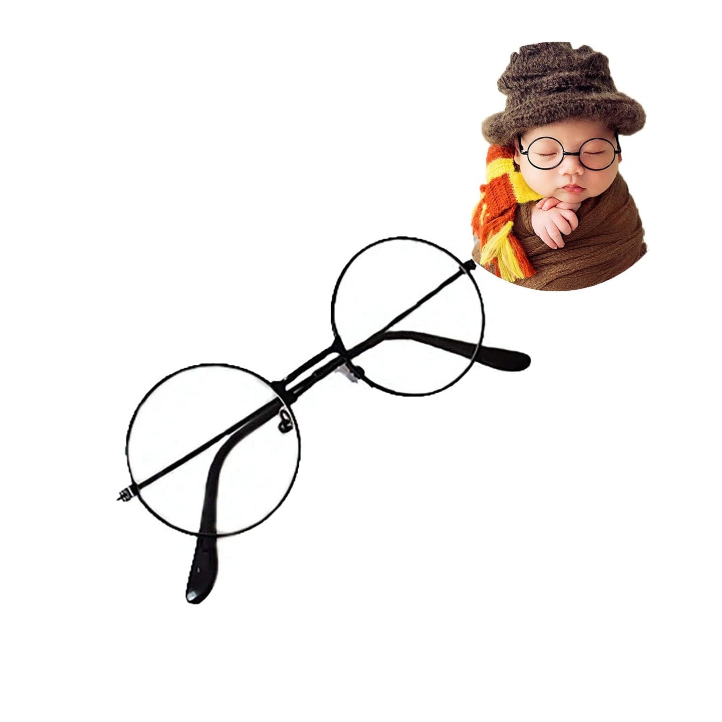 SHARELY SHEEP Baby Photoshoot Props Gift for Newborn Baby Boy Girl Photo Shoot Fake Glasses Halloween Costume Santa Cosplay Props