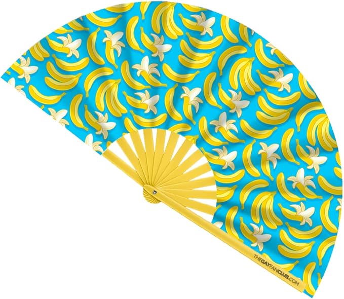 Banana Fan – Playful Bamboo Folding Festival Fan for Pride & Drag Events