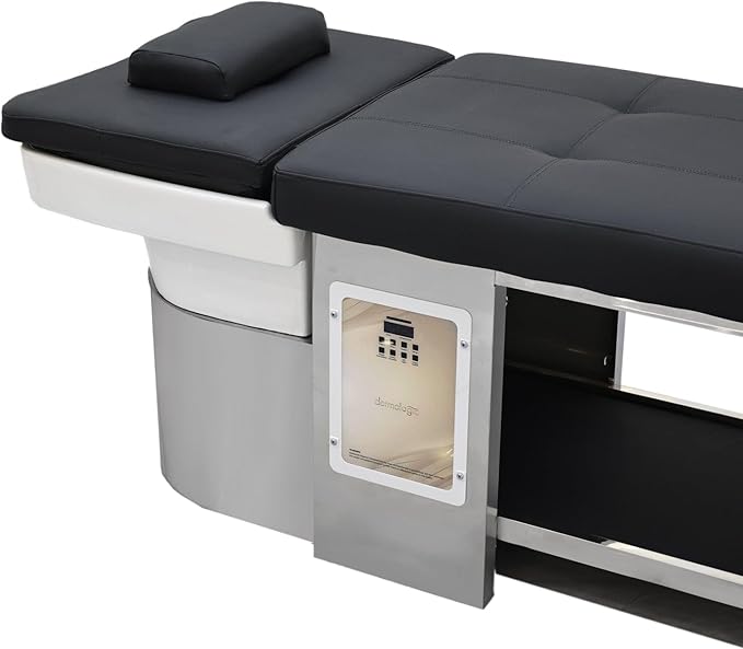 TATARTIST Head Spa Bed with Fumigation Head Therapy Shampoo Bed Water Circulation Massage Shampoo Backwash Unit Spa Hair Salon Equipment (Black)