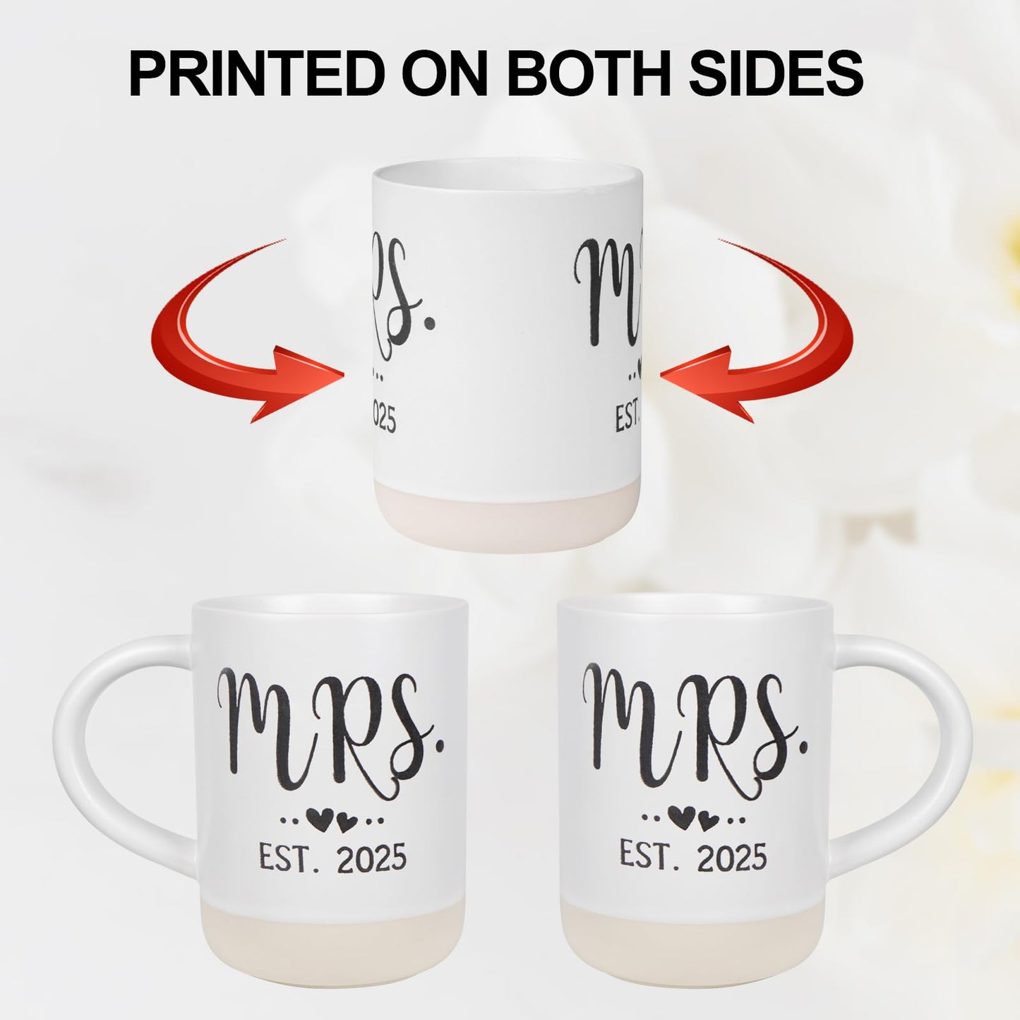 Cabtnca Wedding Gifts, Mr and Mrs Gifts, Engagement Gifts for Couples, Bridal Shower Gifts, Mr and Mrs Est 2025 Mugs, Wedding Registry Gifts for Her Him, Wedding Gifts for Newlyweds, 16 Oz