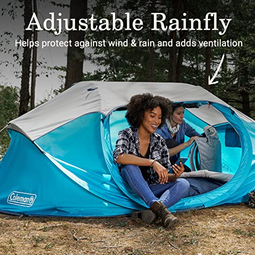 Coleman Pop-Up Instant Tent Sets Up in 10 Seconds, Portable & Lightweight 2/4 Person Weatherproof Camping Tent with Adjust...