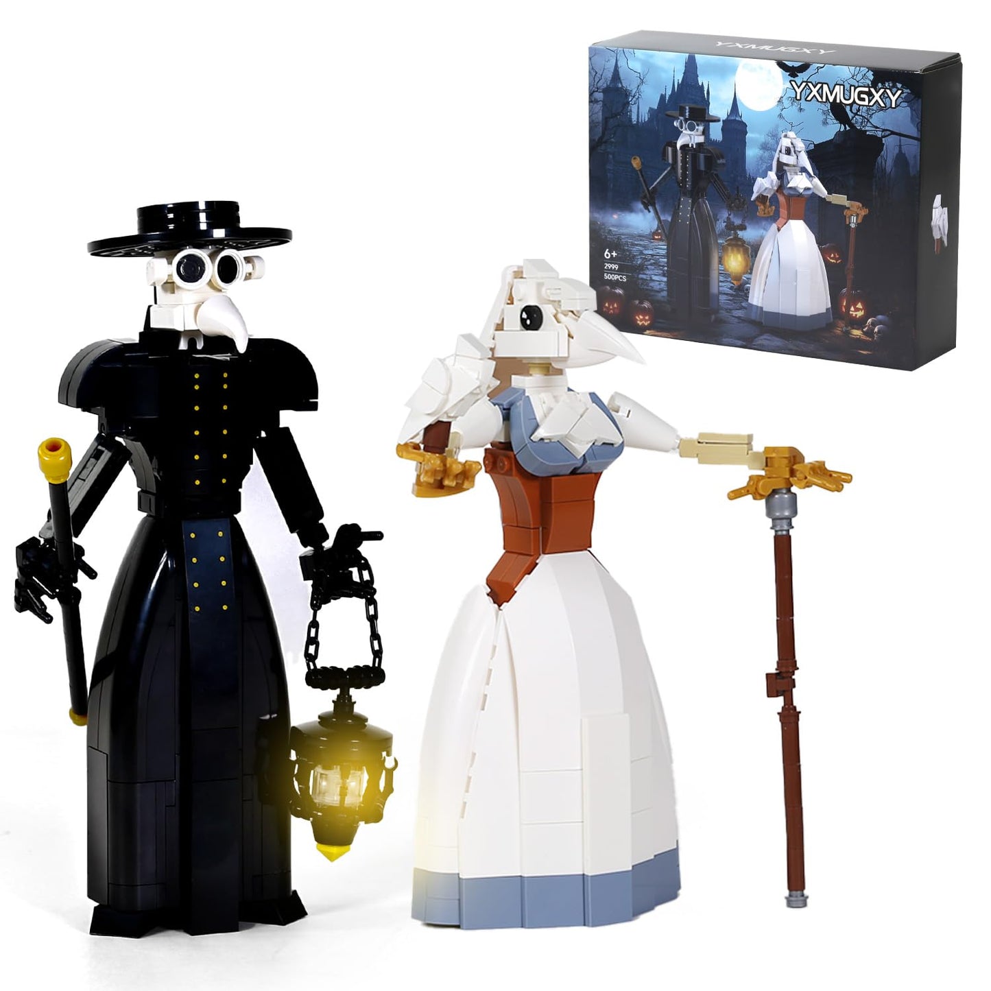 Plague Doctor Building Blocks Set - Medieval Themed Collectible Toy for Adults and Kids - Creative Construction Kit Gift for Boys and Girls (500Pcs)