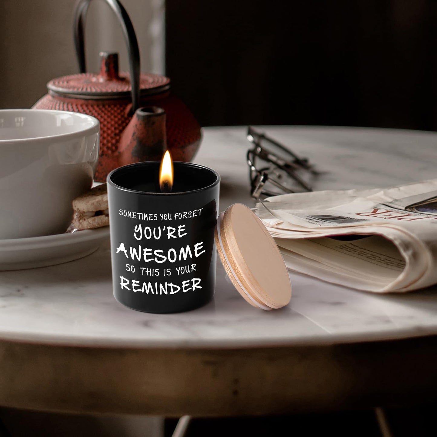 BFJLIFE Candles Gifts for Men Unique Valentines Fathers Day Christmas Anniversary Birthday Gifts for Him Brother Boyfriend Husband Stocking Stuffers for Men Novelty Sandalwood Scented Soy Candle