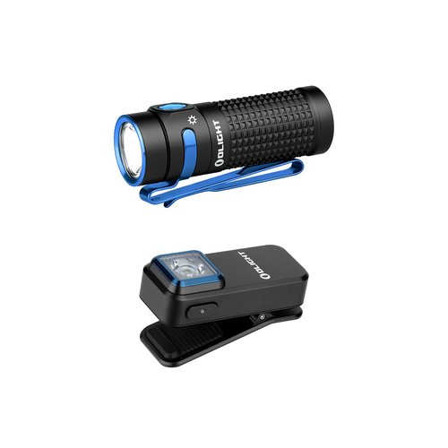 OLIGHT Baton4 Rechargeable Pocket Flashlight 1300 Lumens with Magnetic Charging Cable Bundle Oclip EDC Light 300 lm