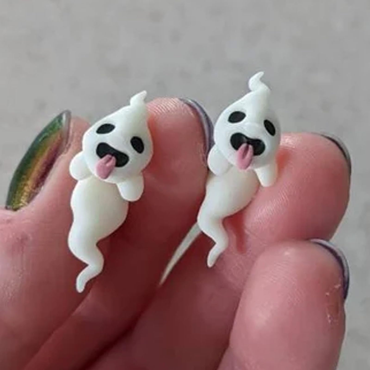 Halloween Ghost Earrings for Women Glow-In-The-Dark Cute Spooky Animal Bite Stud Earrings Halloween Jewelry Gifts Accessories Costumes