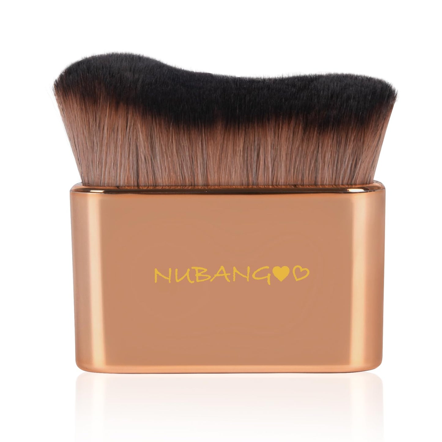 NUBANGOO Professional Kabuki Foundation Brush,Makeup Brush, Self Tanner Brush,Self Tanning brush,Foundation Makeup Brush Cream Powder Liquid,Face Neck Body Leg Tanning Makeup (Pink Gold)