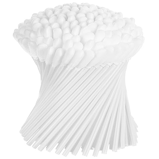Zhengmy 500 Pieces Foam Cleaning Swabs Sponge Tip Swabs Foam Tip Sticks for Inkjet Printer Print Head, Camera Lens, Optical Equipment 3.66 Inch(White)
