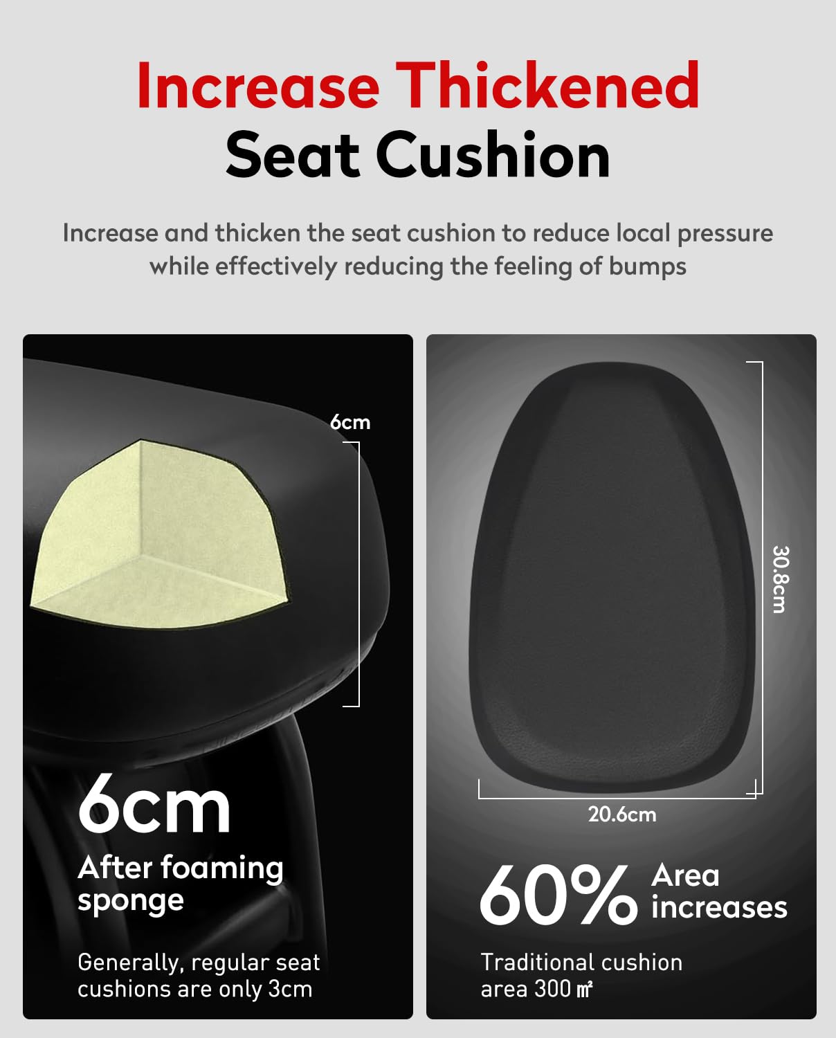 Electric Scooter seat Accessories are Compatible with The Segway Ninebot F3/E3/E3Pro/FNinebot ZT3 Pro Scooter, with Thickened Soft seat Cushions and Original Parts for ZT3 Seats and Bag Accessories