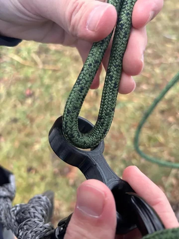 Saddle Hunting Figure Aider Tether and Linesman Ascender – Lightweight PETG Outdoor Gear Holder – One-Handed Climbing and ...