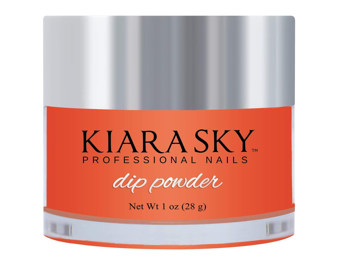 Kiara Sky Dip Powder. BRIGHT CLEMENTINE Long-Lasting and Lightweight Nail Dipping Powder. (1 Ounce)