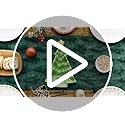 Artoid Mode Christmas Trees Green Soft Plush Faux Fur Jacquard Christmas Table Runner, Holiday Kitchen Dining Table Decora...