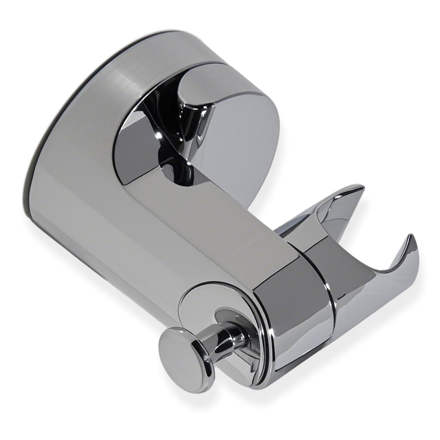Handheld Shower Head Holder - Enhanced Suction Cup - Large Angle Adjustability - Bathroom Wall Mount Shower Wand Holder (Polishe