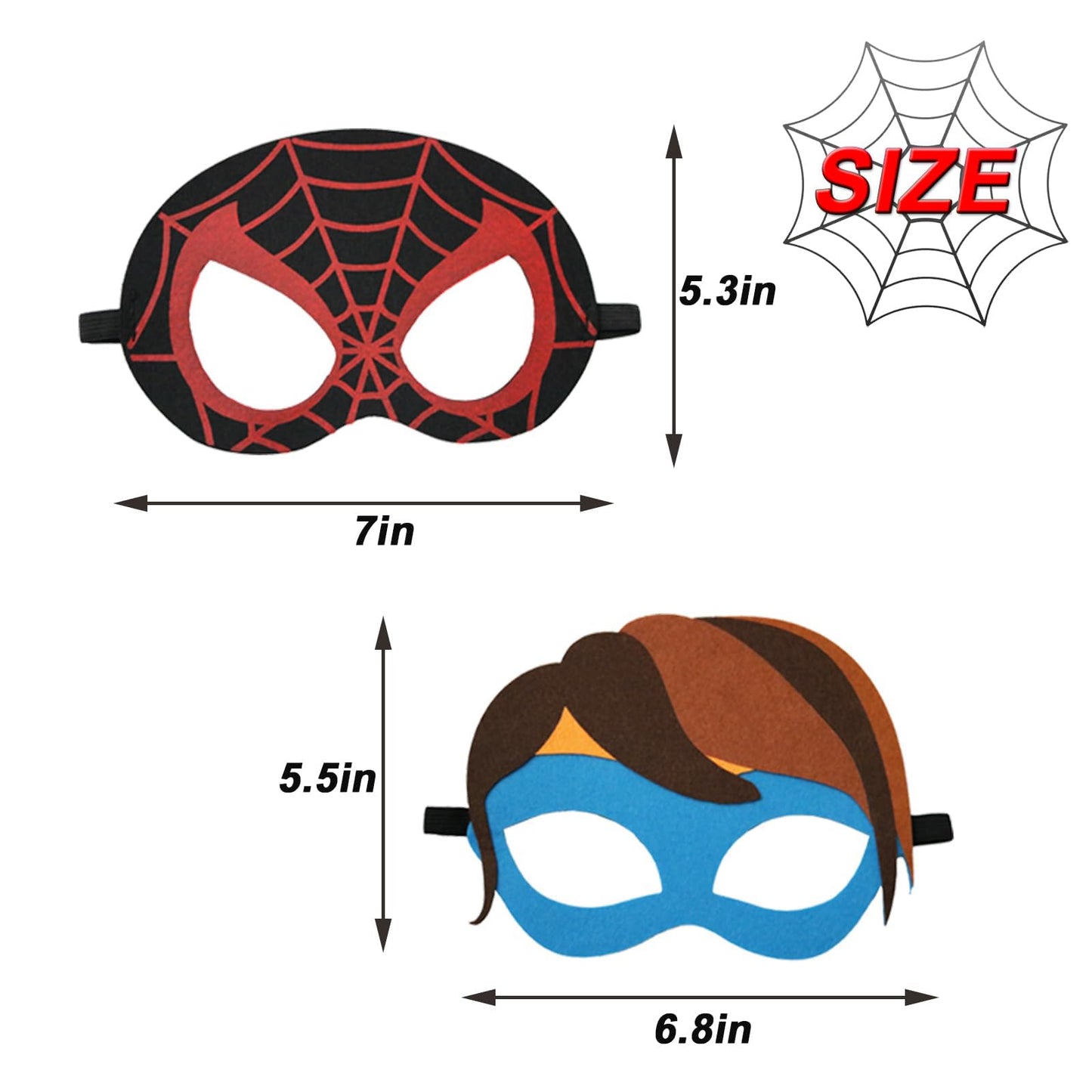 Masks Party Favors for Kids, 16 Packs Supplies for Kids Dress Up Birthday Gift Halloween Cosplay Party Masks Supplies