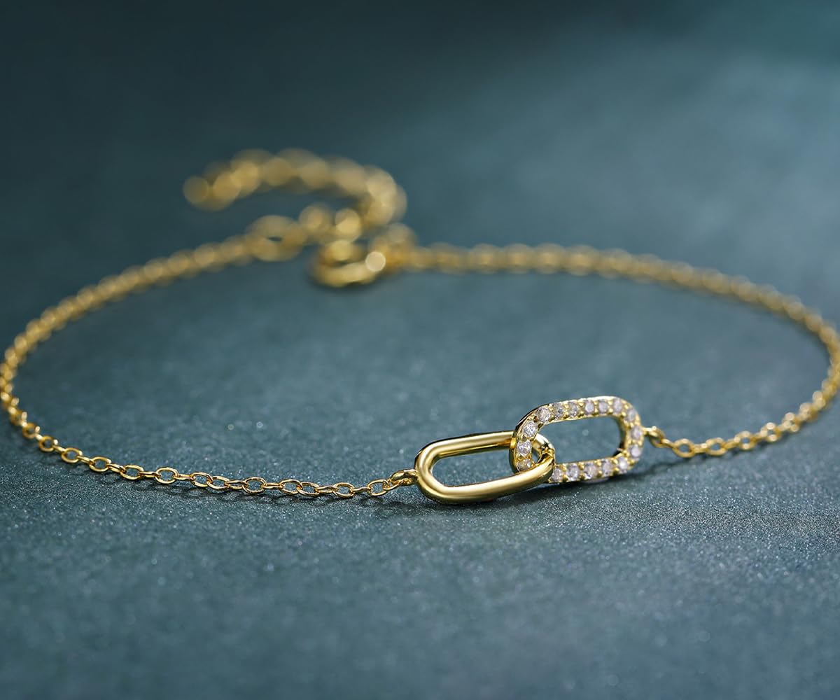 SINYARS Sterling Silver Bracelets for Women Friendship Bracelets for Bestie, Best Friend Jewelry for Birthday, Wedding