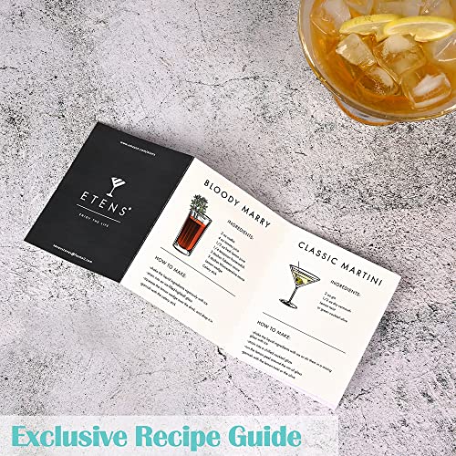 Etens Cocktail Shaker Set & Bar Kit – 24 oz Stainless Steel Drink Mixer Martini Shaker for Bartender – Complete Cocktail K...