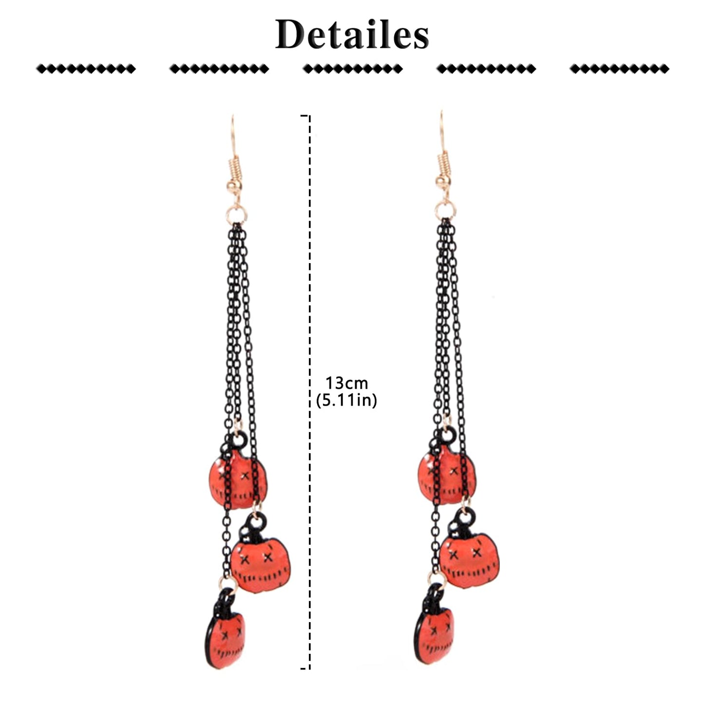 QWALIT Halloween Accessories: Earrings, Jewelry, Bracelets, Necklace, and Pumpkin Charm Bracelet for Women