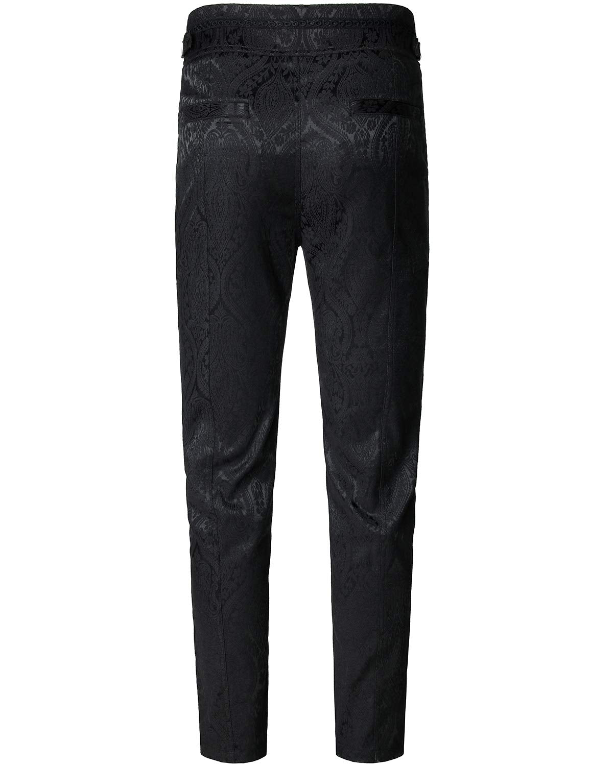 VATPAVE Mens Gothic Pants Cosplay Costume Trousers Steampunk Victorian Pants Small LP05 Black