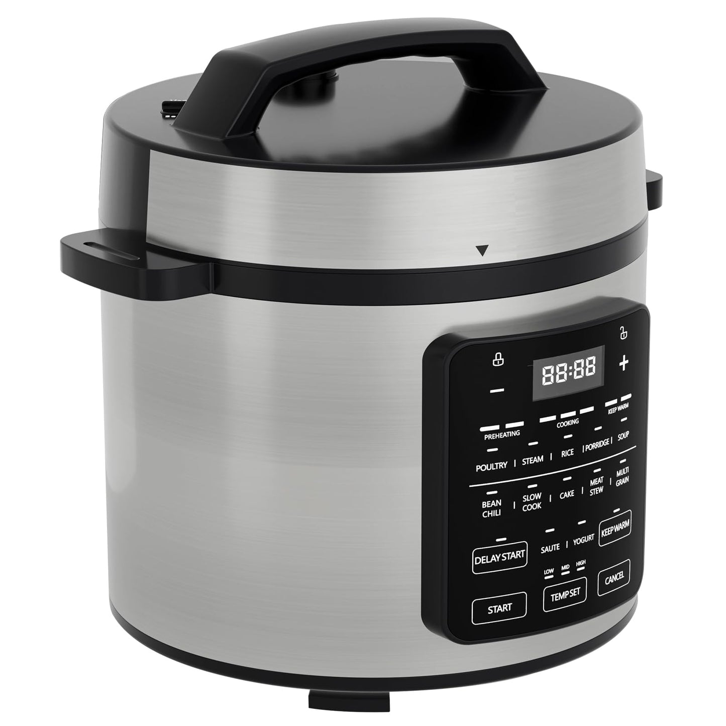 Olixis Electric Pressure Cooker 6 Quart Stainless Steel Multi Cooker Electric For Pressure 12-In-1 Rice, Steamer, Yogurt Maker,