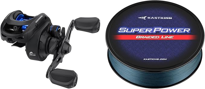 KastKing Centron Lite Baitcasting Fishing Reel & KastKing Superpower Braided Fishing Line