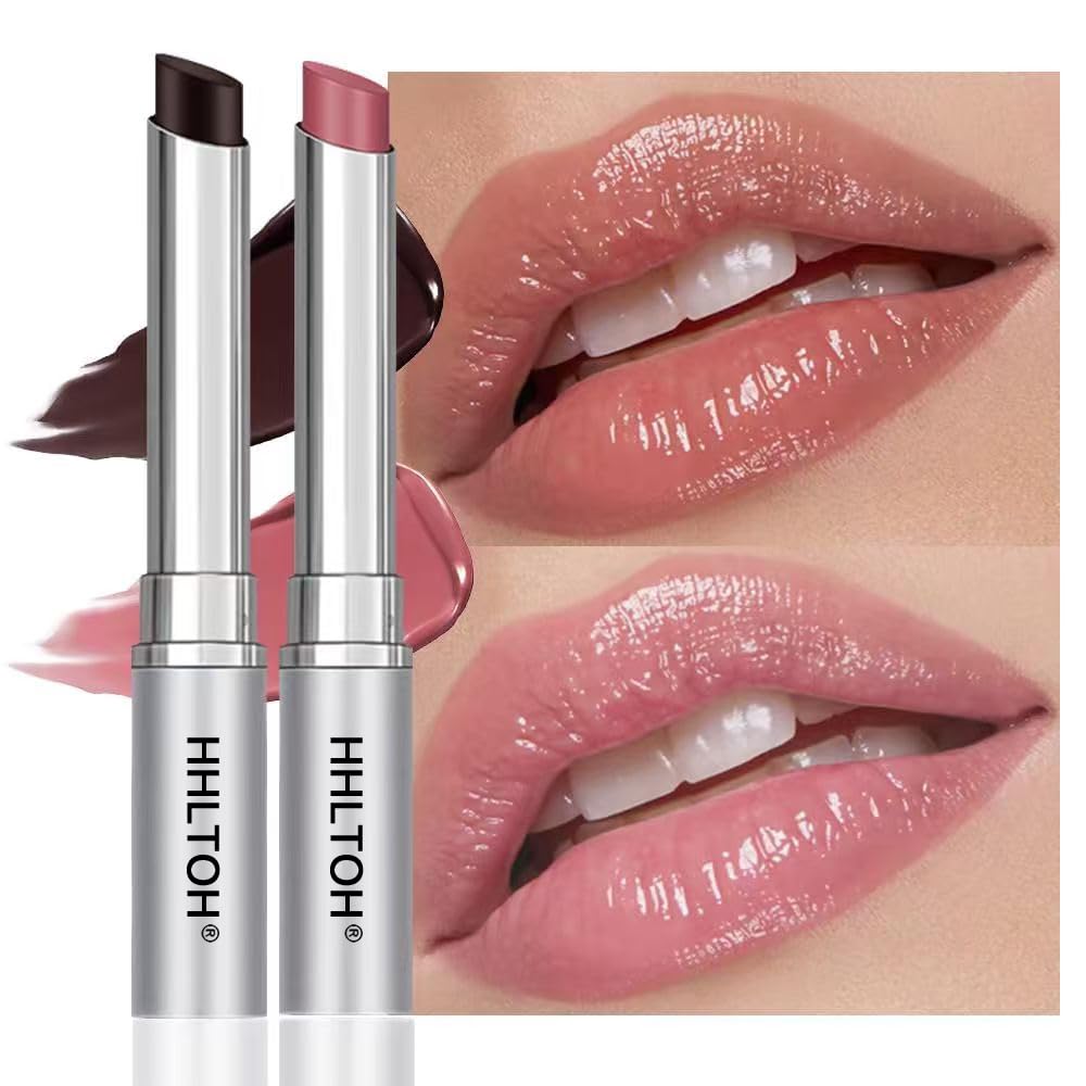 HHLTOH 2PCS Honey Tinted Lips Balm Lipstick - Sheer Hydrating Lipstick for All Skin Tones - Moisturizing Lip Balm, Nourishing Li