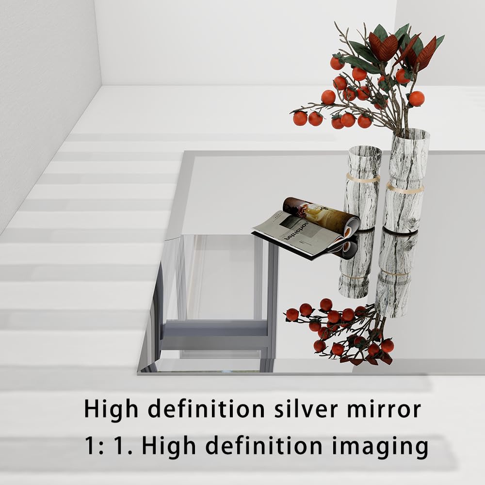 Rectangular Beveled Bathroom Mirrors, 36X48 inch Square Frameless Mirror, Rectangular Frameless Bathroom Mirror，Beveled Bathroom Mirror。