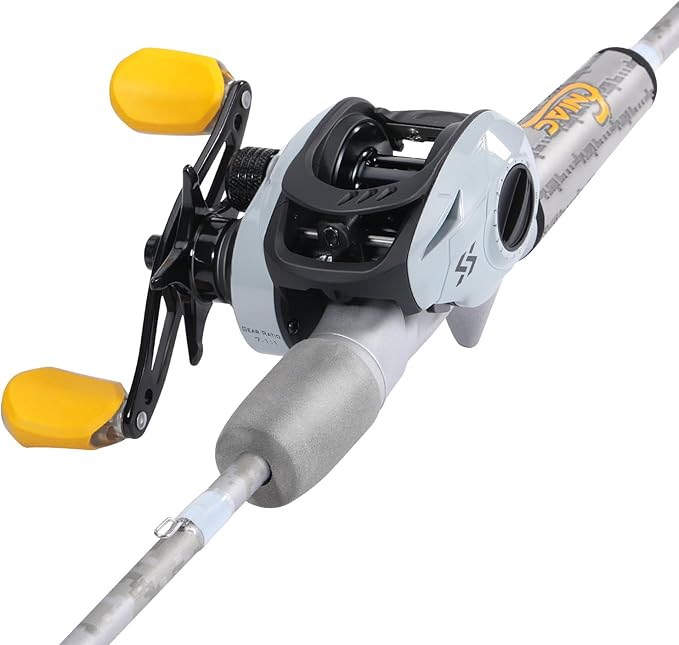 Sougayilang Spinning& Casting Fishing Rod Combos with Graphite 2Pc Blanks Fishing Reel for Bass Fishing