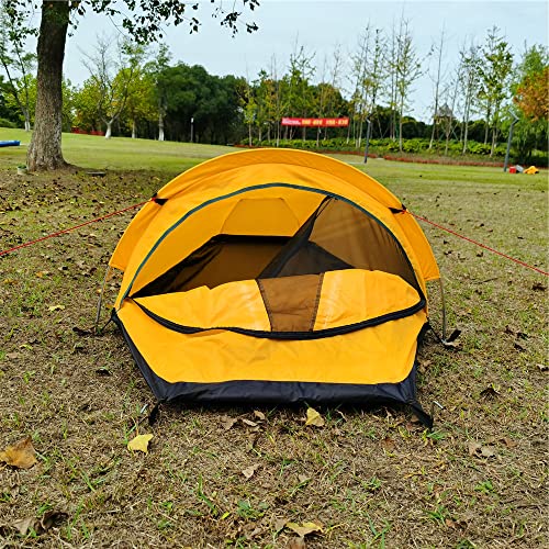 HUIOP Backpacking Tent, Ultralight Single Person Tent for Camping & Hiking, Waterproof, Windproof, 1 Person, 24.3oz