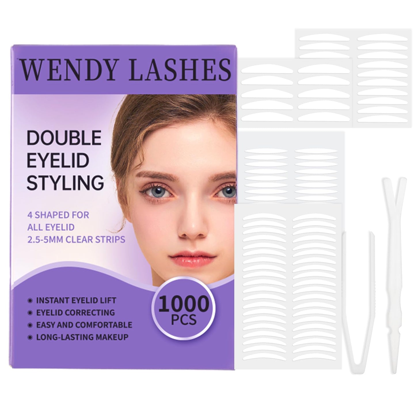 Eyelid Tape 1000 Pcs Eyelid Lifter Strips Double Eyelid Tape Invisible Slim Single-Sided Eyelid Tapes Stickers Instant Eyelid Li