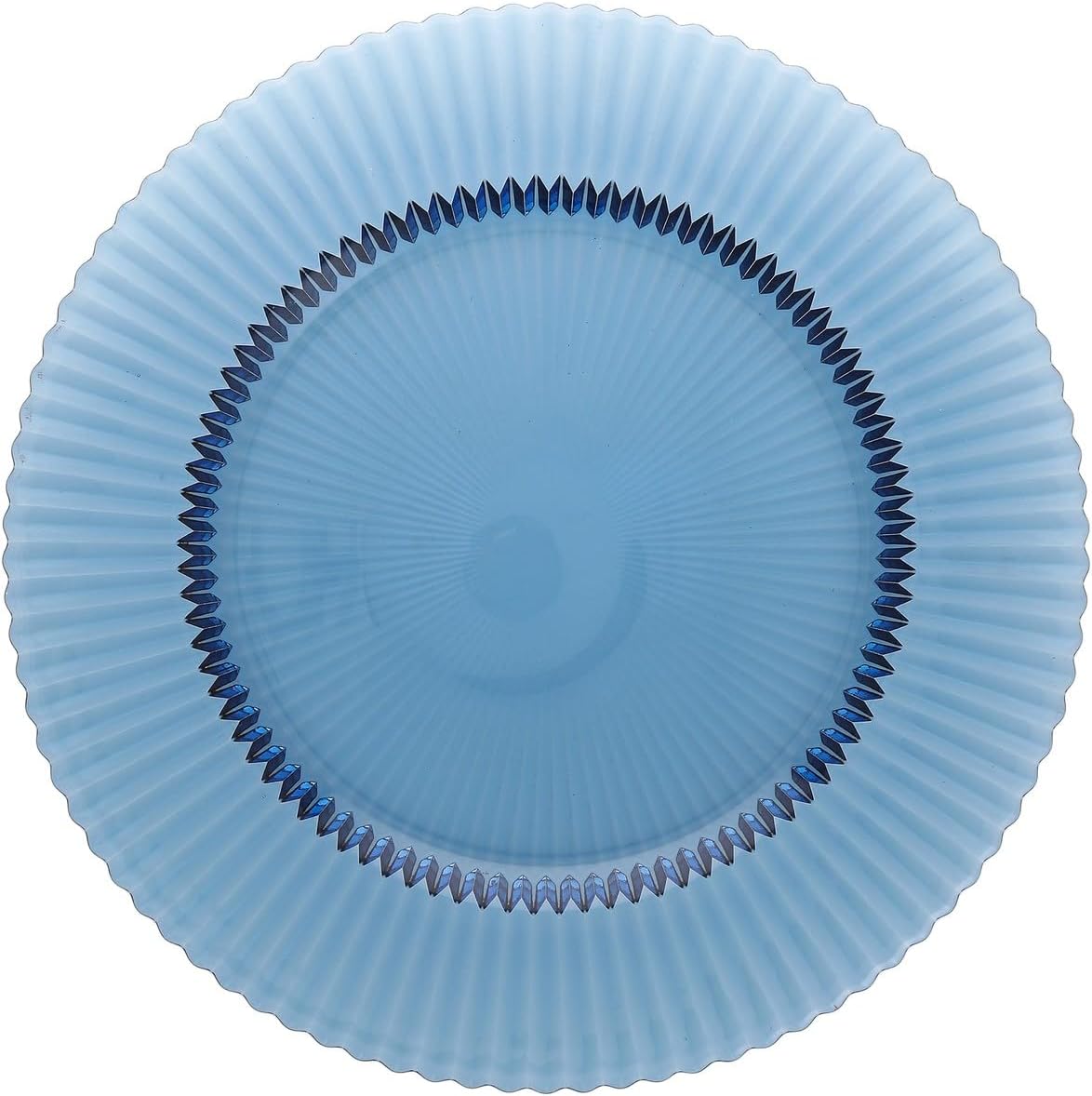 Fortessa Archie Glass, 10.6 Inch Dinner Plate (Set of 4), Cornflower Blue