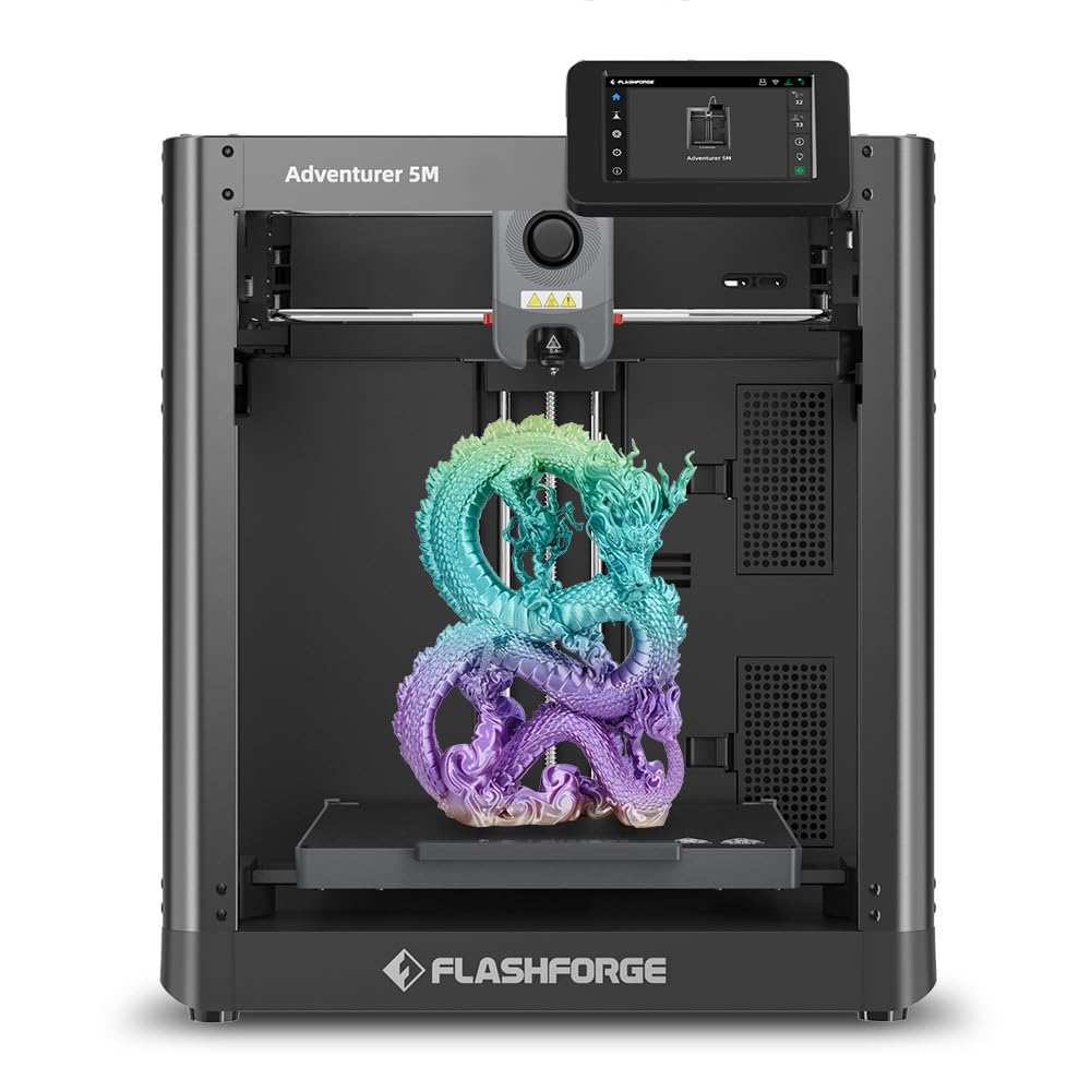 FLASHFORGE AD5M 3D Printer,600mm/s High-Speed CoreXY Printer,1-Click Auto Leveling, 220x220x220mm Build Volume,Direct Drive Extr