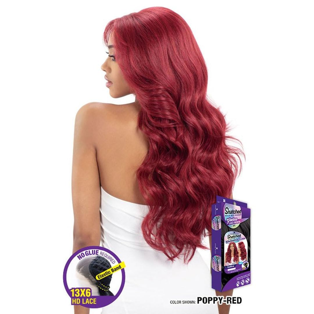 Shake-N-Go Snatched Glueless Lace Frontal Synthetic Wig - Galina (1B OFF BLACK)