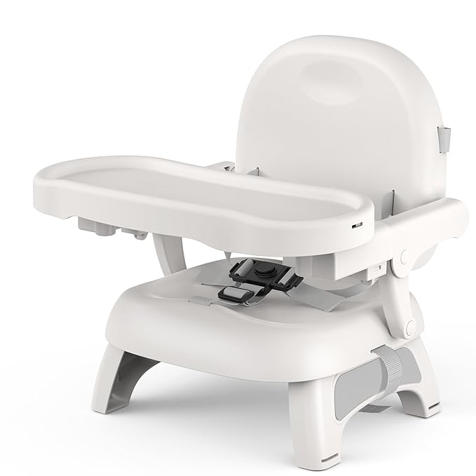 Premium Bella’s Friends 3-in-1 Toddler Booster Seat for Dining Table and Kitchen Chair with Adjustable Tray and Safety Str...