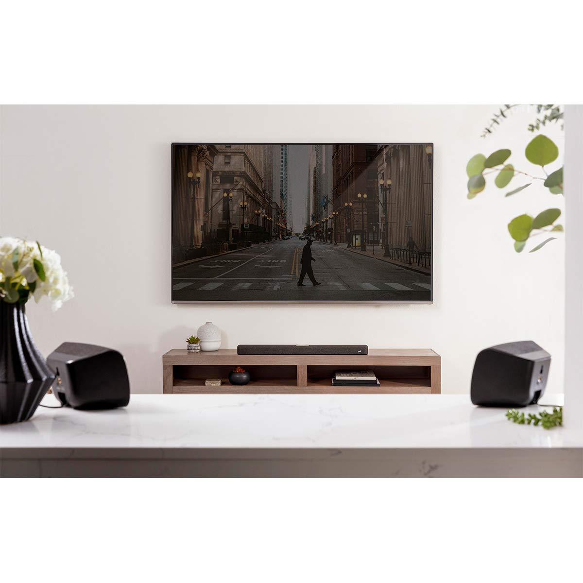 Polk Audio SR2 Wireless Surround Sound Speakers for Select Polk React and Magnifi Bars - Wireless Surround Sound System for TV, Easy Setup, Multiple Placement Options, 2 Count (Pack of 1)