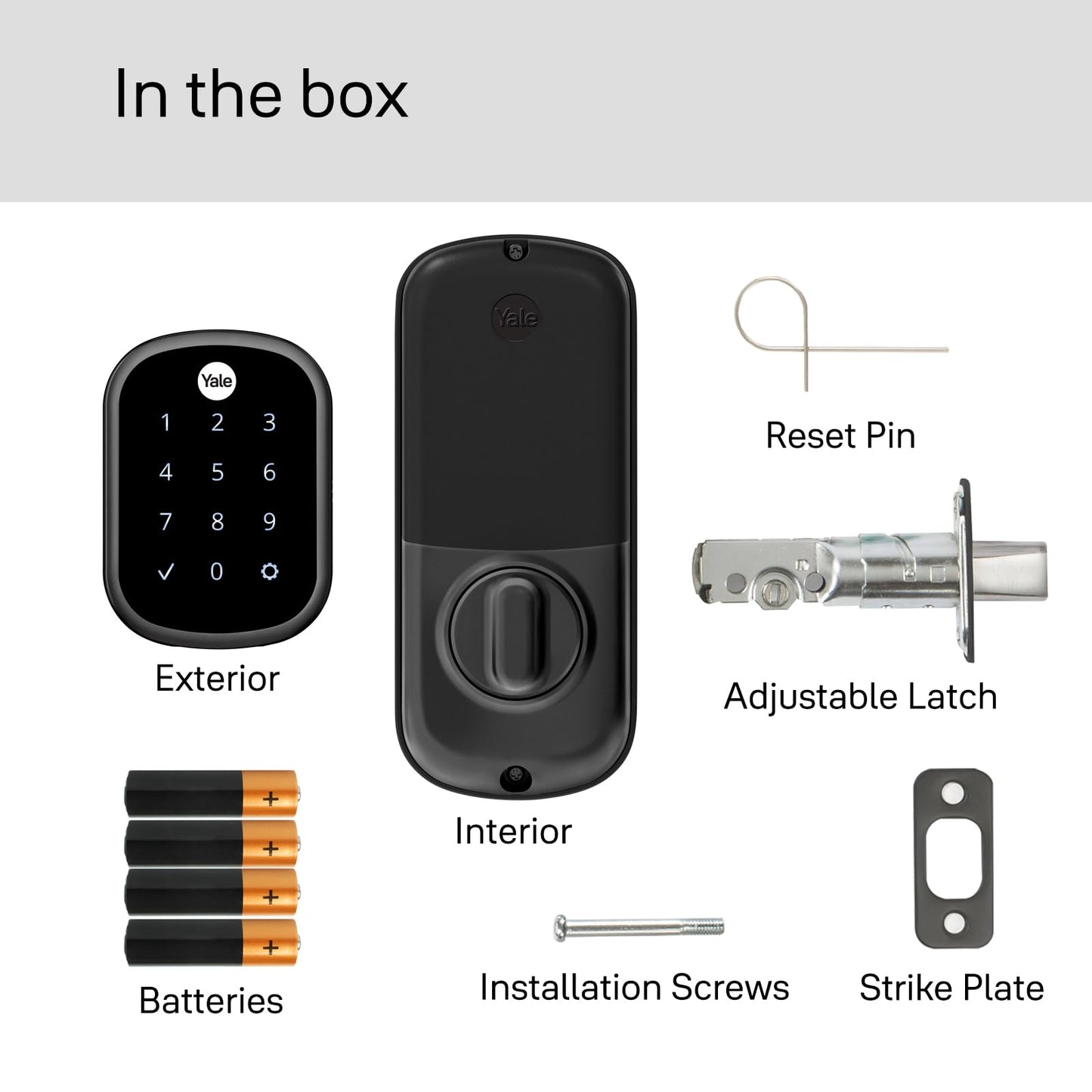Yale Key Free Touchscreen Deadbolt with Z-Wave Plus - Yale Pro Series, Black Suede, YRD157-NR-BSP