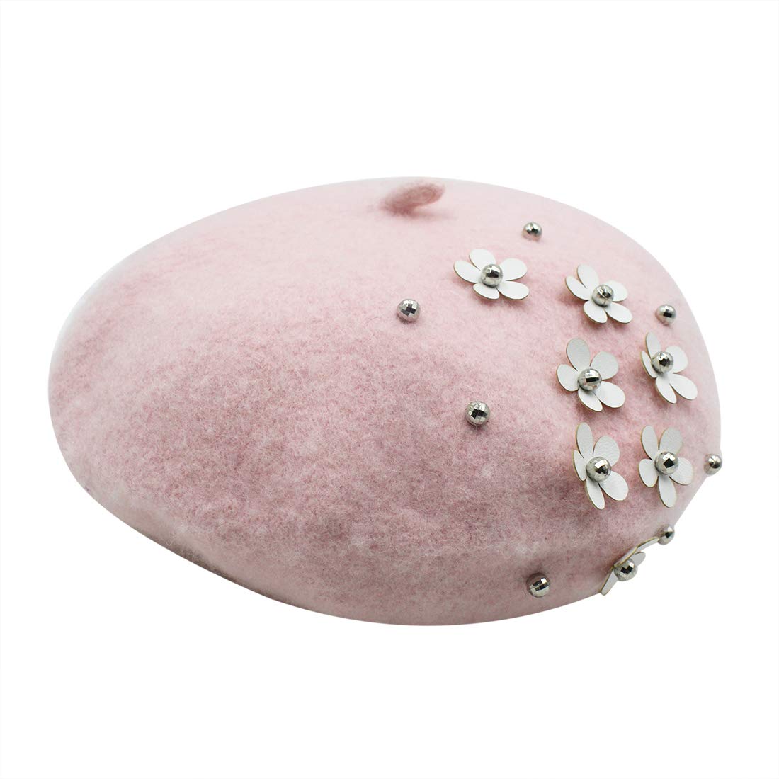 AIBEARTY Kids Girls French Pearl Beret Hat Winter Warm Artist Beanie Cap